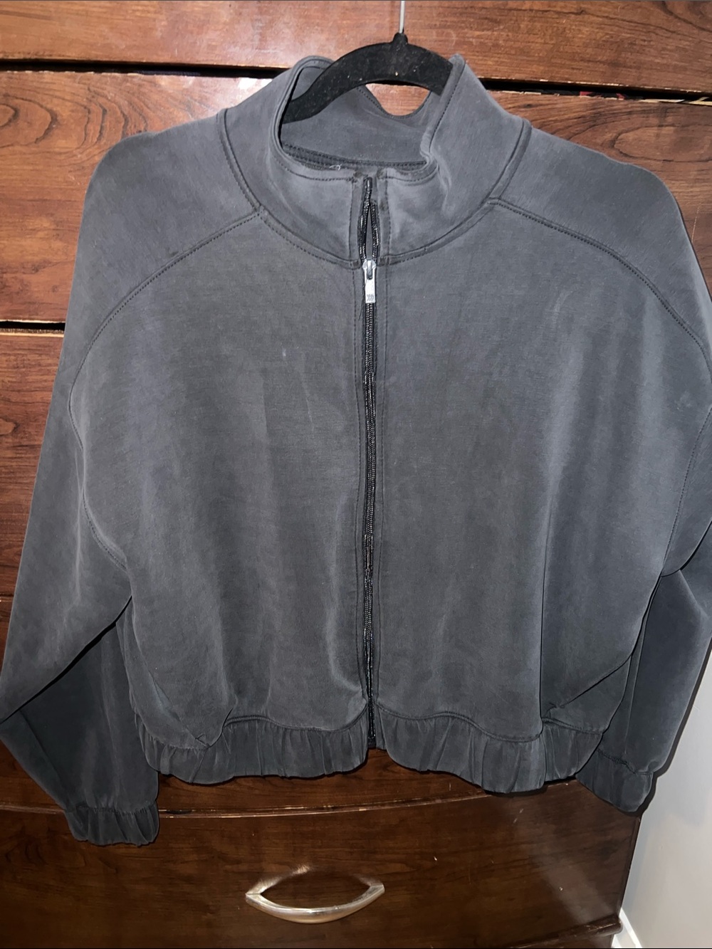 Women's Charcoal Zip-Front Jacket